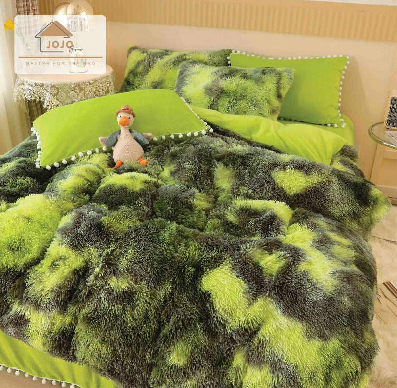 Lenjerie de pat Cocolino Fluffy - 6 piese | Confort si caldura pentru nopti relaxante | COD 0944-J