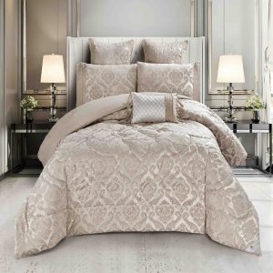 Lenjerie de pat Jacquard 7 piese - confort și eleganta în dormitorul tau | COD 0838-J