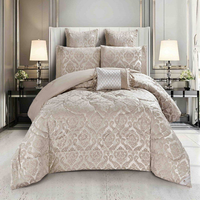 Lenjerie de pat Jacquard 7 piese - confort și eleganta în dormitorul tau | COD 0838-J