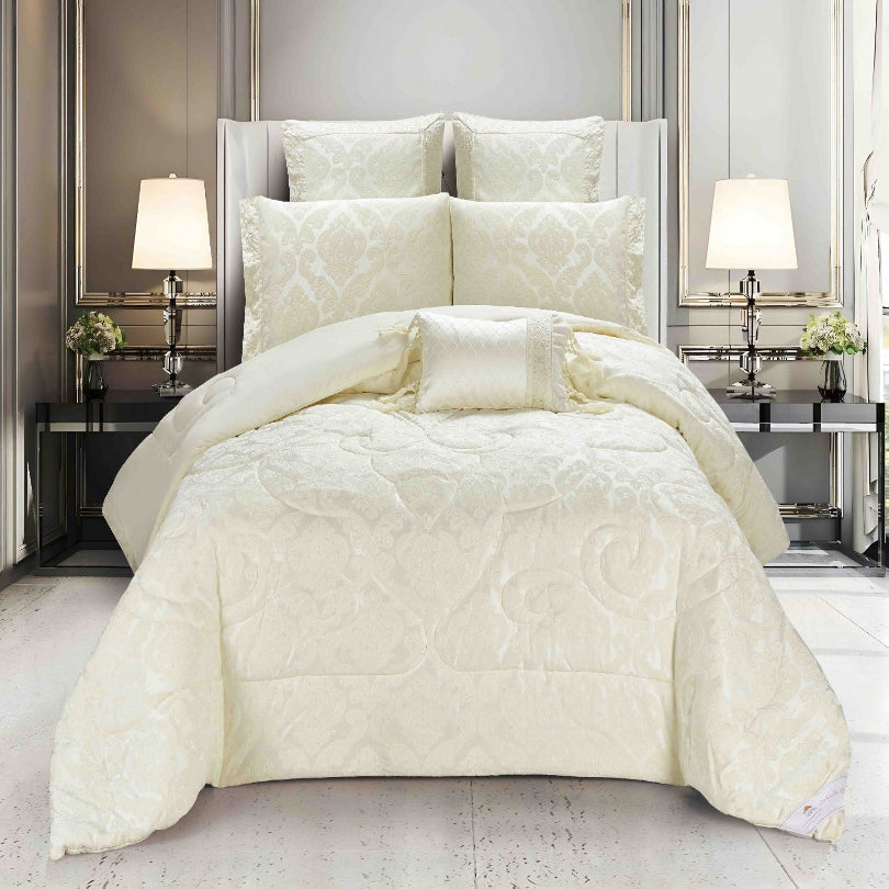 Lenjerie de pat Jacquard 7 piese - confort și eleganta în dormitorul tau | COD 0839-J