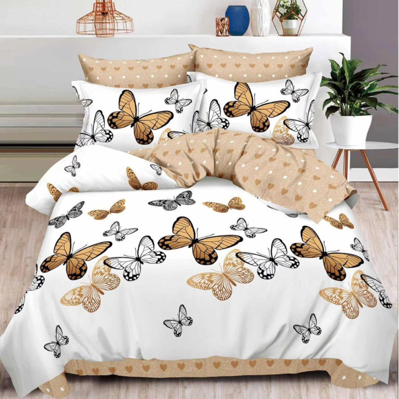 Lenjerie de pat bumbac finet cu elastic – 6 piese: Confort si stil pentru un somn odihnitor | COD 0464-S