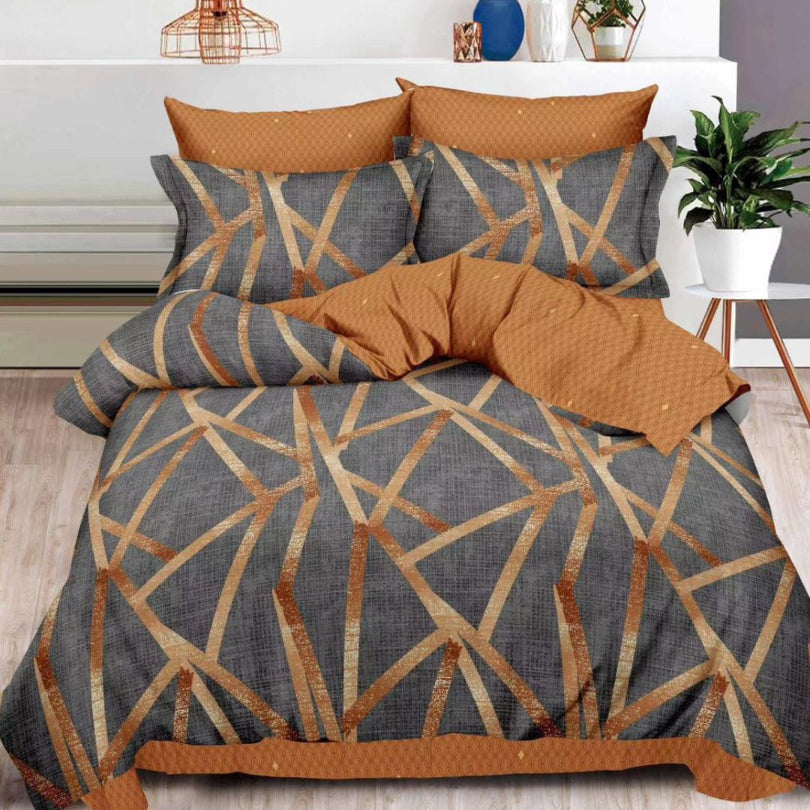 Lenjerie de pat bumbac finet cu elastic – 6 piese: Confort si stil pentru un somn odihnitor | COD 0513-S