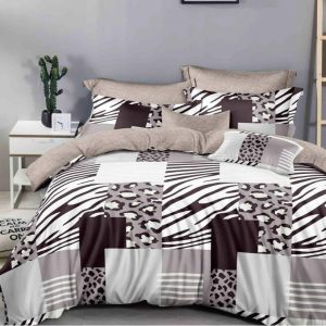 Lenjerie de pat din bumbac finet 6 piese – Model modern si culori vibrante | COD 0011 - CF