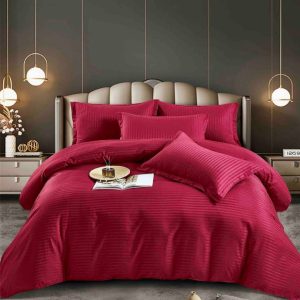 Set lenjerie de pat damasc 1 persoană – Calitate superioară, 100% bumbac, Cod 0596-J