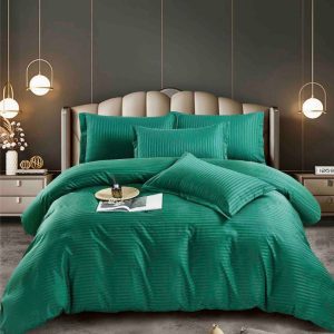 Set lenjerie de pat damasc 1 persoană – Calitate superioară, 100% bumbac, Cod 0598-J