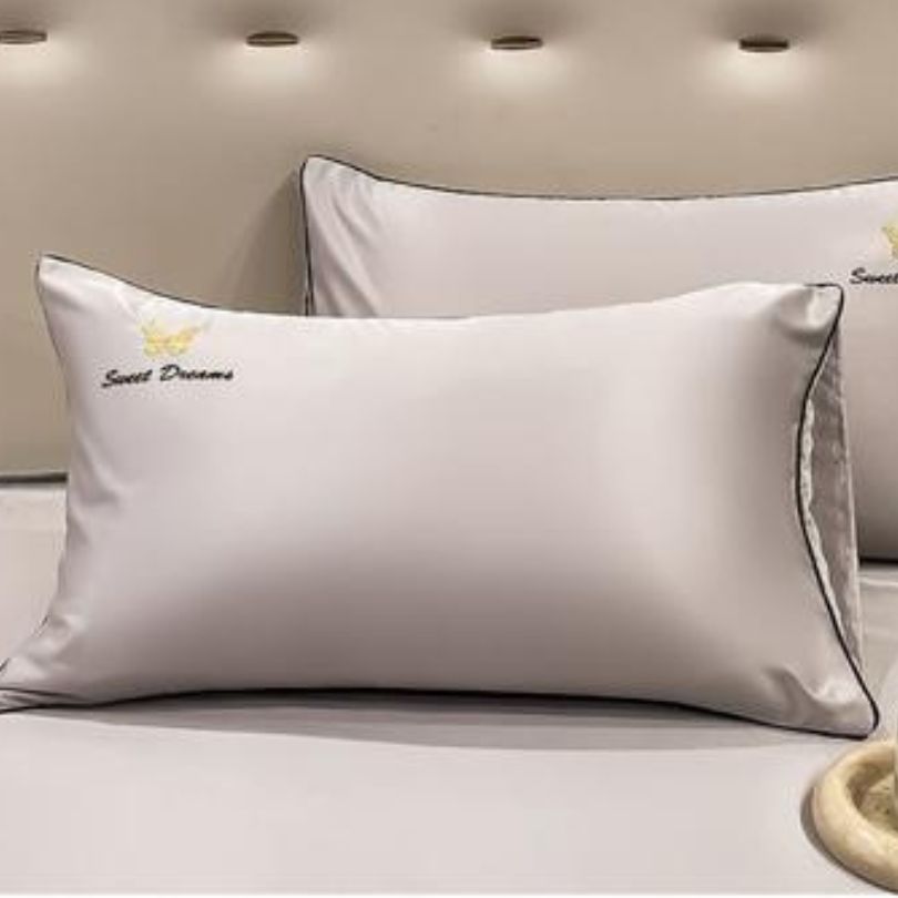 Lenjerie de Pat din Matase cu Pilota – 4 Piese: Eleganta si Rasfat în Dormitorul Tau | COD 0859-S - imagine 2