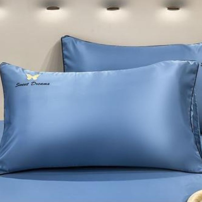 Lenjerie de Pat din Matase cu Pilota – 4 Piese: Eleganta si Rasfat în Dormitorul Tau | COD 0857-S - imagine 2