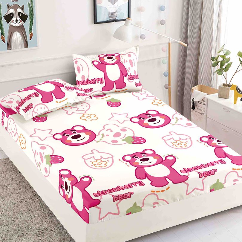 Husa de Pat din Bumbac Finet 1 Persoana – Set 3 Piese pentru Confort si Eleganta | COD 1606-J