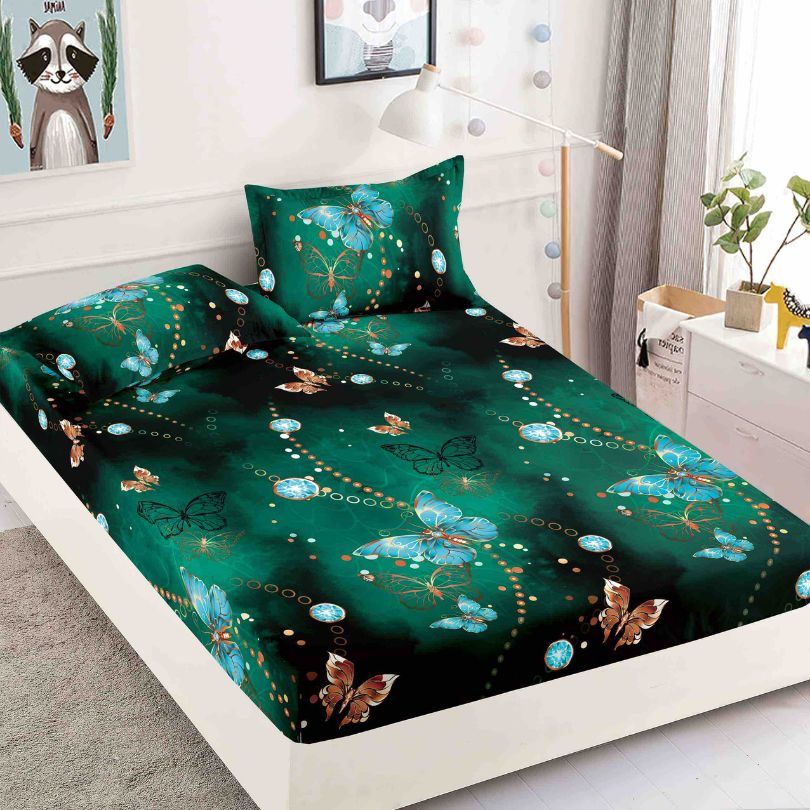 Husa de Pat din Bumbac Finet 1 Persoana – Set 3 Piese pentru Confort si Eleganta | COD 1612-J