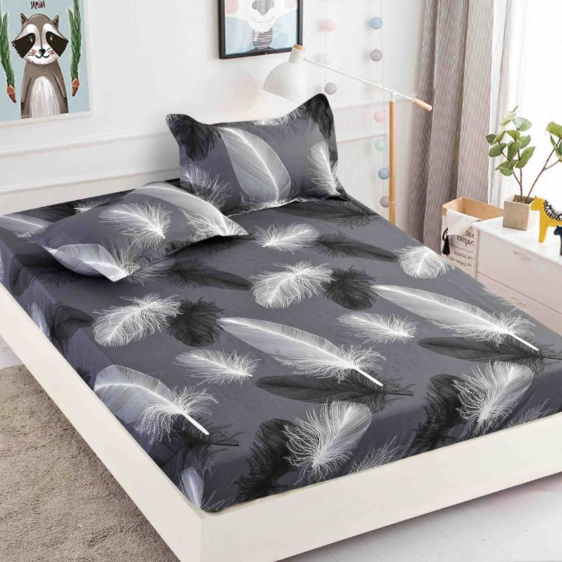 Husa de Pat din Bumbac Finet 1 Persoana – Set 3 Piese pentru Confort si Eleganta | COD 1620-J
