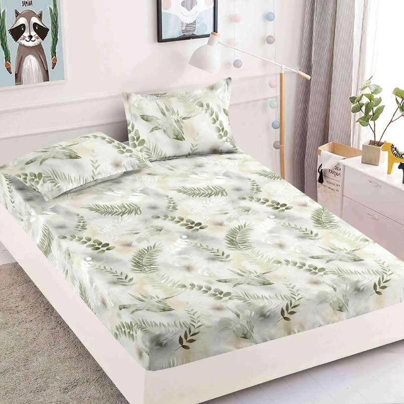Husa de Pat din Bumbac Finet – Set 3 Piese pentru Confort si Eleganta | COD 1569-J