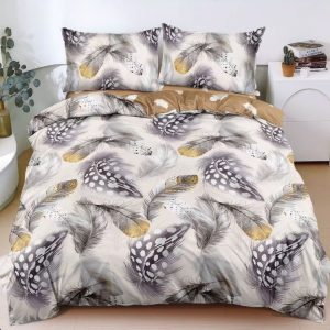 Lenjerie de Pat Satin cu Elastic 4 Piese 1 persoana – Bumbac Satinat Premium  | 0133-SI
