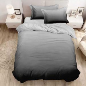 Lenjerie de Pat Satin cu Elastic 4 Piese 1 persoana – Bumbac Satinat Premium  | 0139-SI