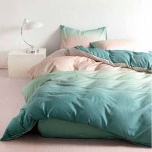 Lenjerie de Pat Satin cu Elastic 4 Piese 1 persoana – Bumbac Satinat Premium  | 0173-SI