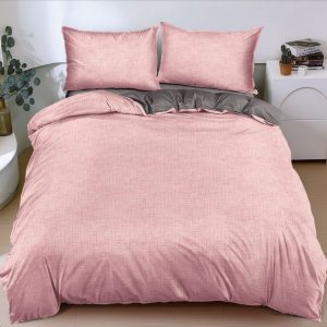 Lenjerie de Pat Satin cu Elastic 4 Piese 1 persoana – Bumbac Satinat Premium  | 0210-SI