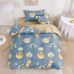 Lenjerie de Pat 1 Persoana Finet 4 Piese – Set Moale și Calduros pentru Confort Maxim | 0124-SI