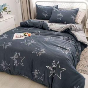 Set lenjerie de pat bumbac satinat 4 piese – Design rafinat și textura delicata, Cod 0051-S
