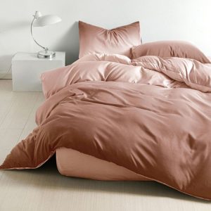 Set lenjerie de pat bumbac satinat 4 piese – Design rafinat și textura delicata, Cod 0080-S