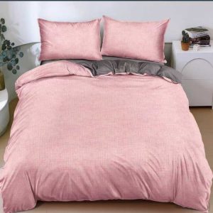 Set lenjerie de pat bumbac satinat 4 piese – Design rafinat și textura delicata, Cod 0089-S