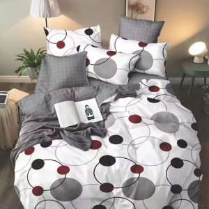 Set lenjerie de pat bumbac satinat 4 piese – Design rafinat și textura delicata, Cod 0092-S