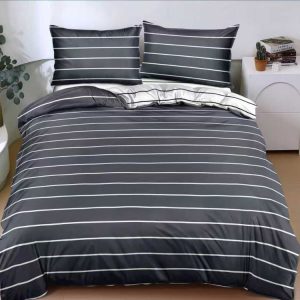 Set lenjerie de pat bumbac satinat 4 piese – Design rafinat și textura delicata, Cod 0094-S