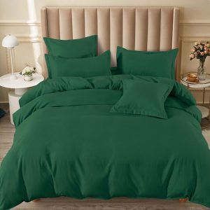 Lenjerie de Pat Bumbac Finet cu Elastic – Set 6 Piese | Confort si Fixare Perfecta  | 0317-SI
