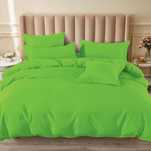 Lenjerie de Pat Bumbac Finet cu Elastic – Set 6 Piese | Confort si Fixare Perfecta  | 0325-SI