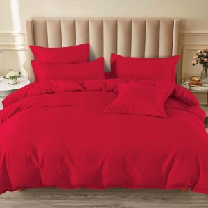 Lenjerie de Pat Bumbac Finet cu Elastic – Set 6 Piese | Confort si Fixare Perfecta  | 0326-SI