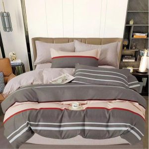 Lenjerie de Pat Bumbac Finet cu Elastic – Set 6 Piese | Confort si Fixare Perfecta  | 0400-SI