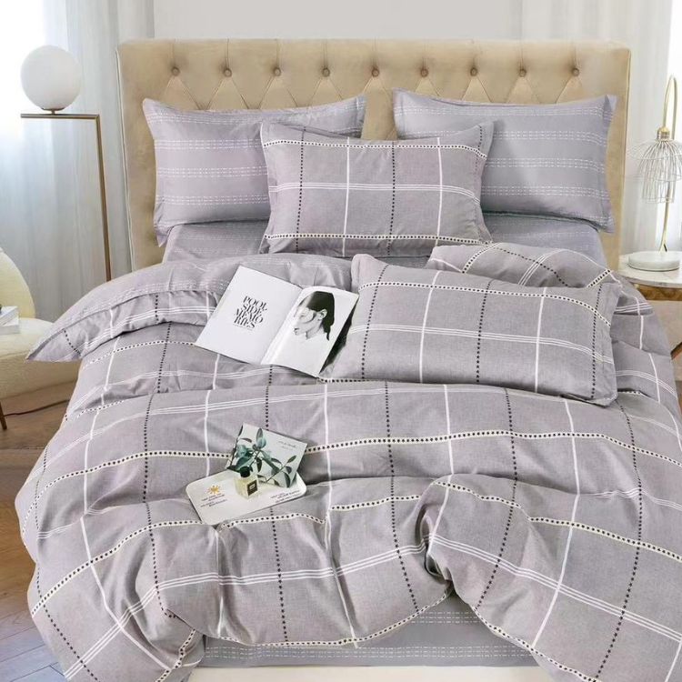 Lenjerie de Pat Bumbac Finet cu Elastic – Set 6 Piese | Confort si Fixare Perfecta | 0412-SI
