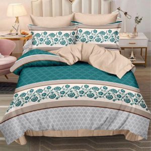 Lenjerie de Pat Bumbac Finet cu Elastic – Set 6 Piese | Confort si Fixare Perfecta  | 0436-SI