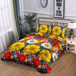 Lenjerie 1 persoană 4 piese – Calitate premium, aspect îngrijit | 0876-SI