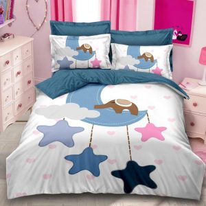 Set lenjerie pat bumbac finet – 6 piese, fină și plăcută la atingere | 0997-SI