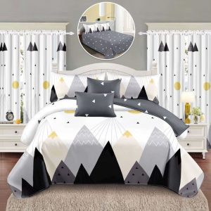 Pachet Finet 8 Piese: Lenjerie + Draperii – Confortabil și Practic | 1006-SI