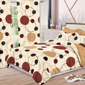 Pachet Finet 8 Piese: Lenjerie + Draperii – Confortabil și Practic | 1007-SI