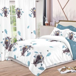 Pachet Finet 8 Piese: Lenjerie + Draperii – Confortabil și Practic | 1009-SI