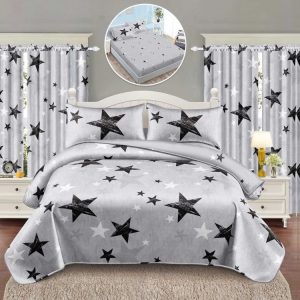 Pachet Finet 6 Piese: Lenjerie + Draperii – Confortabil și Practic | 1013-SI