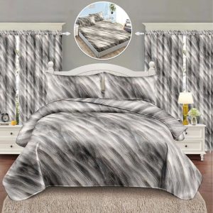 Pachet Finet 6 Piese: Lenjerie + Draperii – Confortabil și Practic | 1014-SI