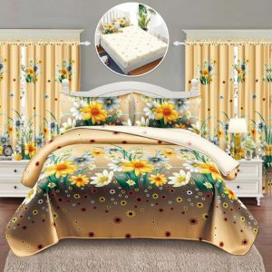 Pachet Finet 6 Piese: Lenjerie + Draperii – Confortabil și Practic | 1015-SI
