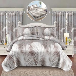 Pachet Finet 6 Piese: Lenjerie + Draperii – Confortabil și Practic | 1016-SI