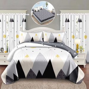 Pachet Finet 6 Piese: Lenjerie + Draperii – Confortabil și Practic | 1019-SI