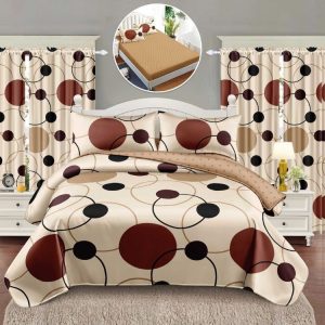 Pachet Finet 6 Piese: Lenjerie + Draperii – Confortabil și Practic | 1022-SI