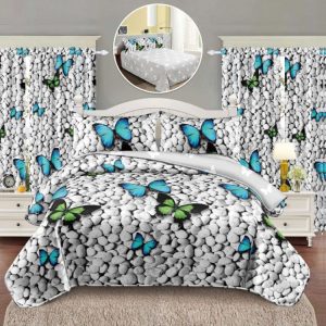 Pachet Finet 6 Piese: Lenjerie + Draperii – Confortabil și Practic | 1028-SI