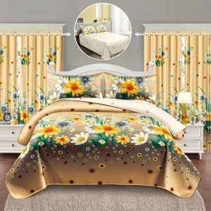 Pachet Finet 6 Piese: Lenjerie + Draperii – Confortabil și Practic | 1029-SI