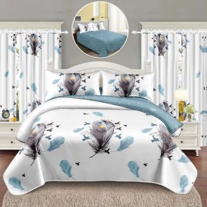 Pachet Finet 6 Piese: Lenjerie + Draperii – Confortabil și Practic | 1035-SI