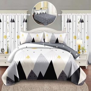 Pachet Finet 6 Piese: Lenjerie + Draperii – Confortabil și Practic | 1036-SI