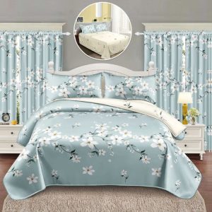 Pachet Finet 6 Piese: Lenjerie + Draperii – Confortabil și Practic | 1037-SI