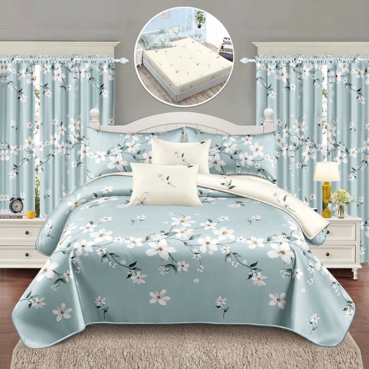 Pachet Finet 6 Piese: Lenjerie + Draperii – Confortabil și Practic | 1039-SI