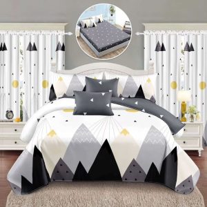 Pachet Finet 6 Piese: Lenjerie + Draperii – Confortabil și Practic | 1040-SI