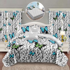 Pachet Finet 6 Piese: Lenjerie + Draperii – Confortabil și Practic | 1042-SI